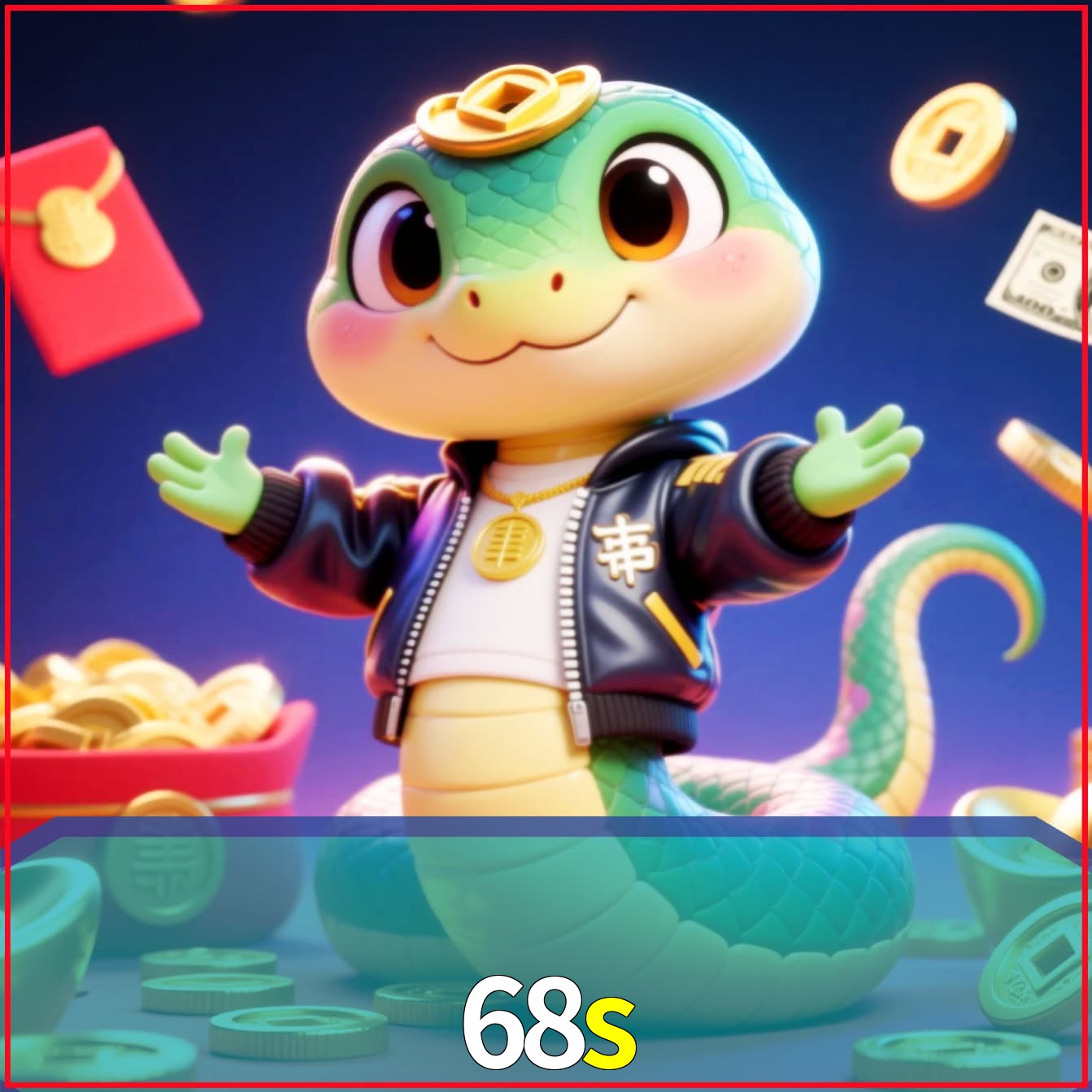 Slot machine 3D icon with number 7 and 1